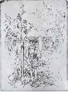 Carl Larsson Esbjorn with his Very Own Apple Tree painting